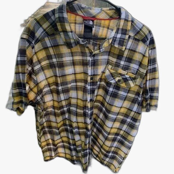 The North Face Other - The North Face Button Up Shirt Mens Yellow Plaid